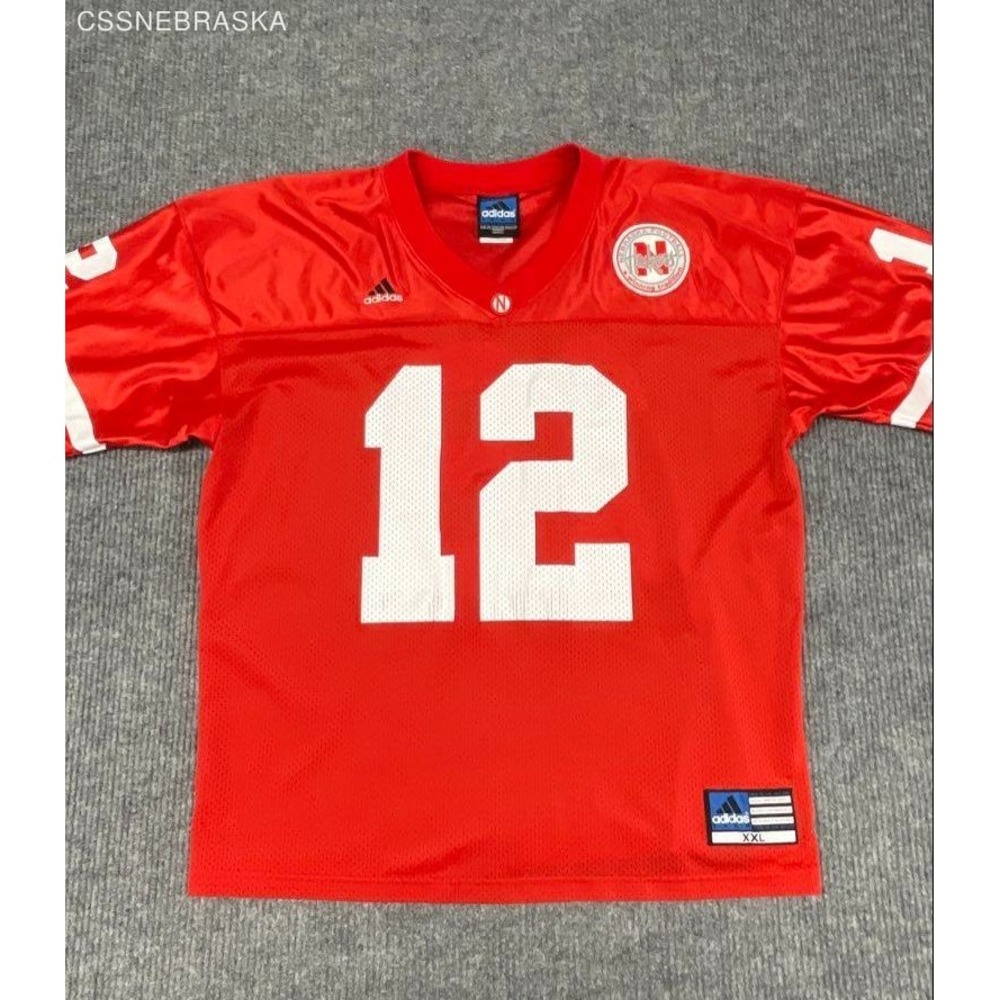Adidas Nebraska Cornhuskers Football Jersey Mens XXL Red NCAA Huskers 12